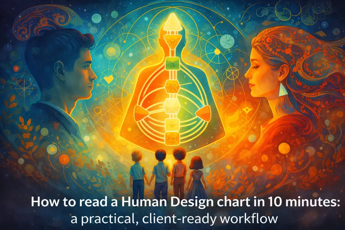 How to read a Human Design chart in 10 minutes: a practical, client-ready workflow