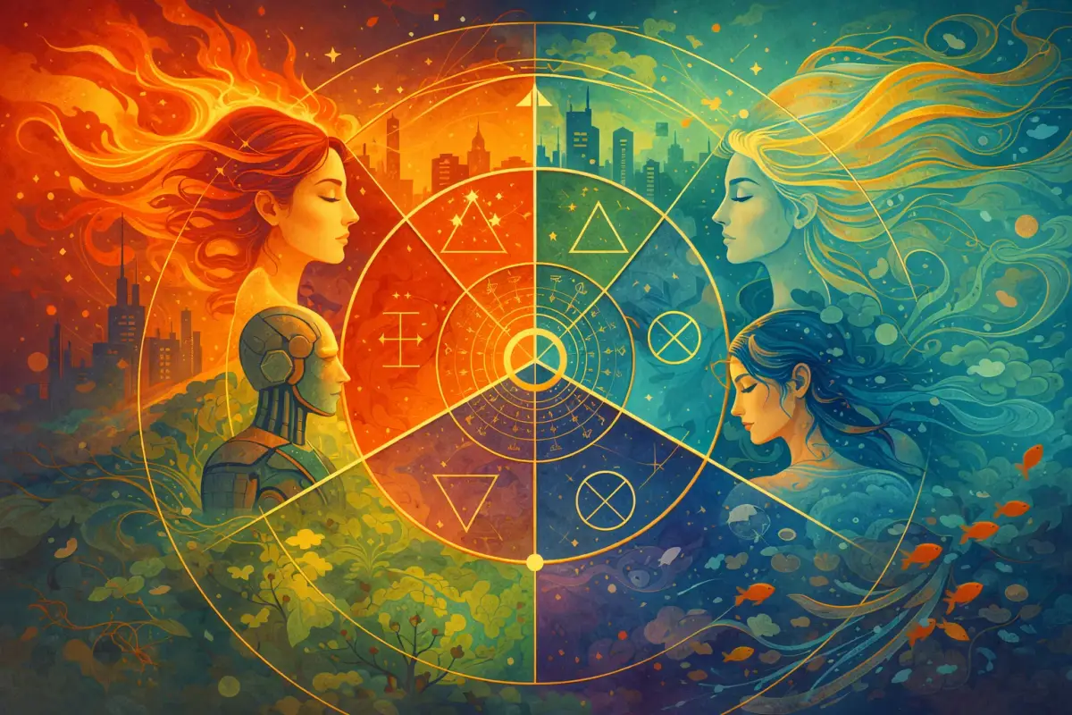 Elements and modalities: the quickest way to spot balance in a chart