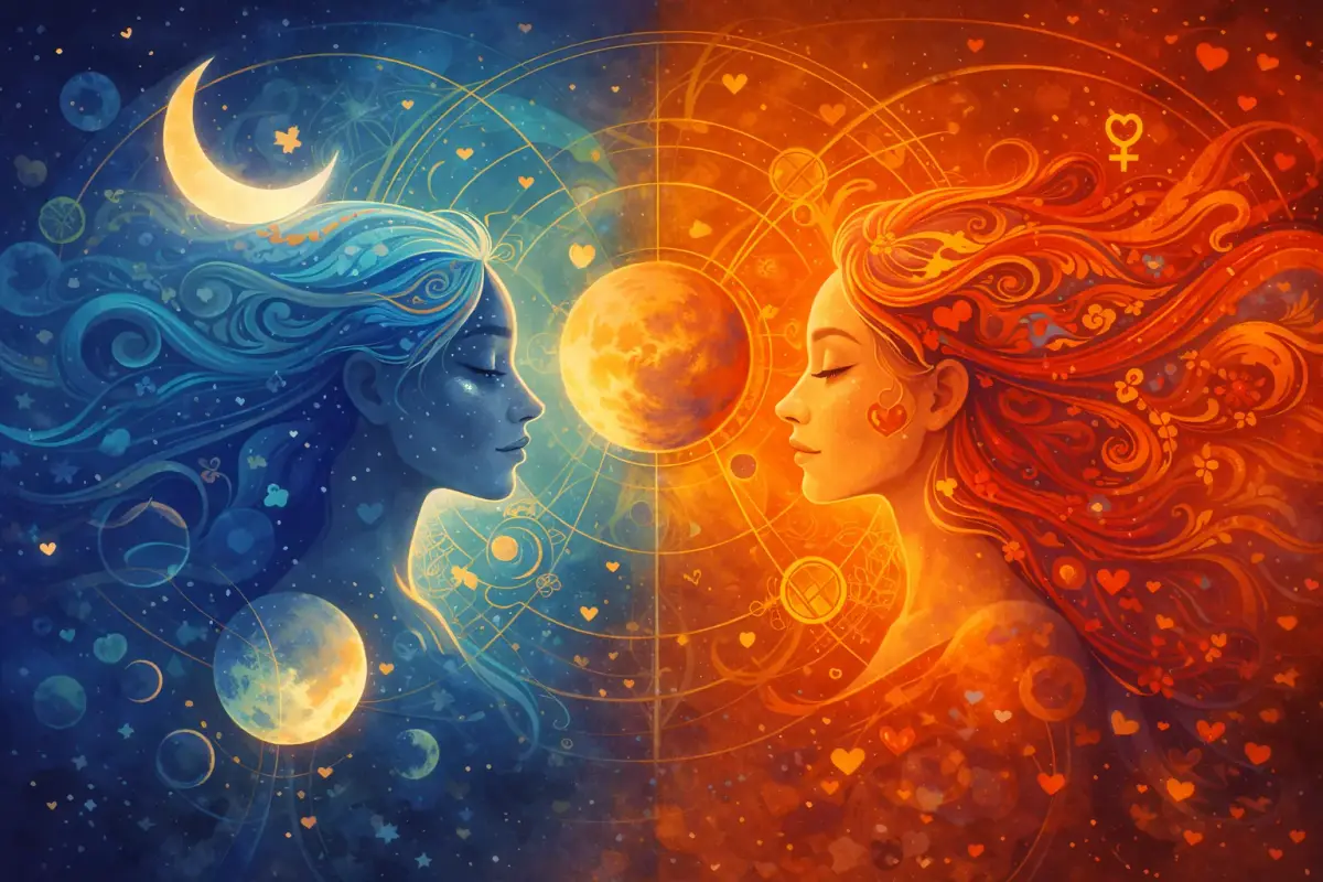 Moon vs Venus: Comparing Love Languages in Two Charts