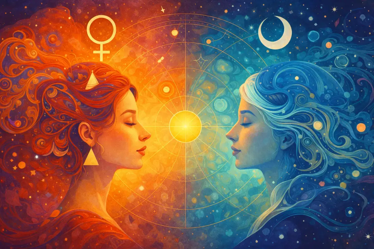 Venus to Moon Synastry: Reading the Language of Affection